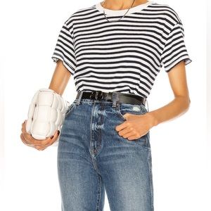 EUC Nili Lotan Crew Neck Cotton Striped T-shirt, XS